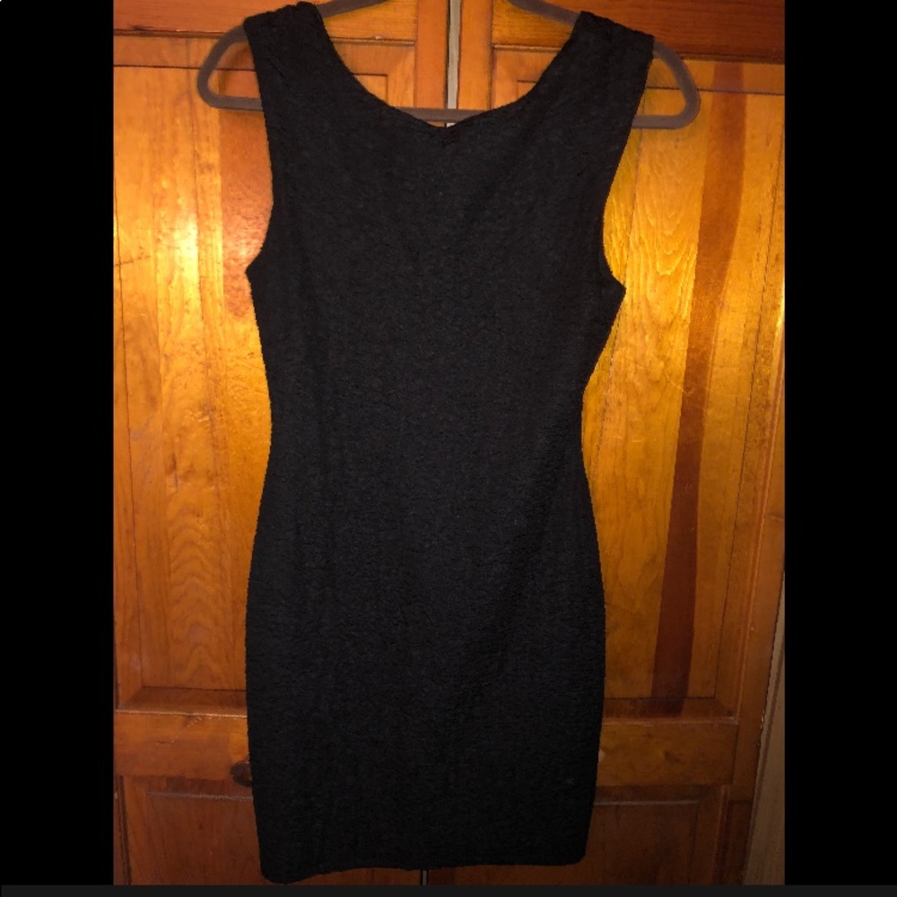 Ribbed Black Bodycon dress